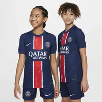 Nike Kinder Fußballtrikot Paris Saint-Germain 2024/25, MIDNIGHT NAVY/MIDNIGHT NAVY/WHITE,