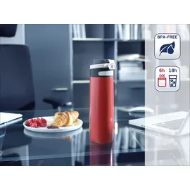 Leifheit Thermobecher Flip 0,6 l Rot