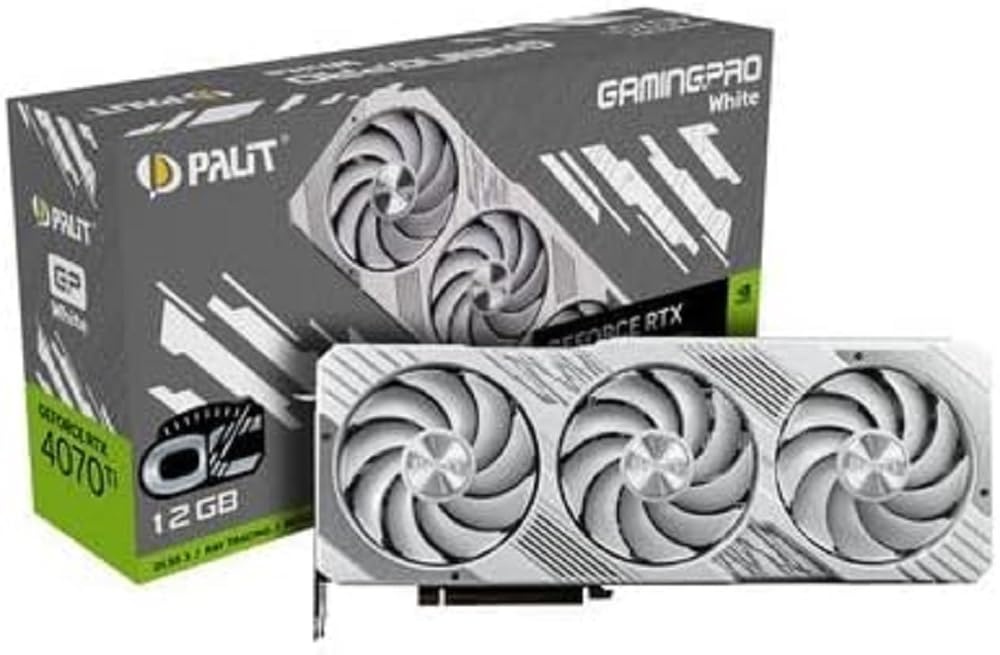Palit 12GB GeForce RTX 4070 Ti Gaming Pro White OC Aktiv PCIe 4.0 x16