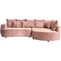 Carryhome Ecksofa, Rosa, Textil, 3-Sitzer, Füllung: Schaumstoff, Ottomane rechts, L-Form, 307x194 cm, Stoffauswahl, seitenverkehrt erhältlich, Schlafen auf Sitzhöhe, Wohnzimmer, Sofas & Couches, Wohnlandschaften, Ecksofas