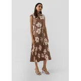 s.Oliver Midikleid Floralmuster Braun 44