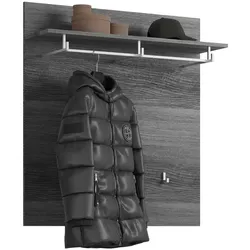 Scout Wandgarderobe 3 Kleiderhaken grau.