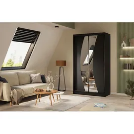 masseno Schwebetürenschrank VOCE 120 x 216 x 61 cm Schwarz