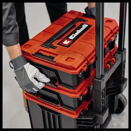 Einhell E-Case L Werkzeugtrolley mit Rädern rot|schwarz 44 x 38,5 x 60 cm