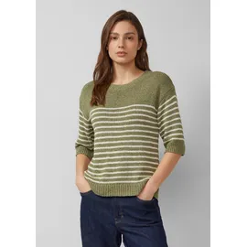 s.Oliver Gestreifter Strickpullover grün 46