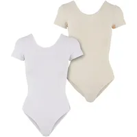 URBAN CLASSICS Ladies Organic Stretch Jersey 2-Pack", - weiß, - XXL,