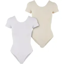 URBAN CLASSICS Ladies Organic Stretch Jersey 2-Pack", - weiß, - XXL,
