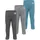 normani Outdoor Sports Normani, Outdoor Sports 3er Pack Baby Merino Unterhose mit Füßen in Blau/Grau/Anthrazit | Gr.: 62,