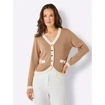 CREATION L Merino-Pullover Braun 44