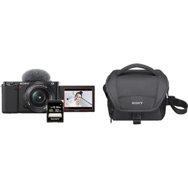 Sony Alpha ZV-E10K Kit + Tasche 64 GB Speicherkarte + Objektiv 16 mm - 50 mm
