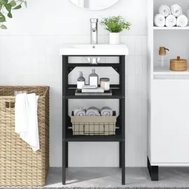 vidaXL Badezimmer Waschtischgestell 40 x 83 x 38 cm Schwarz