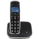 Profoon PDX-2708 - DECT-Telefon mit großen Tasten - 1 Mobilteil, Schwarz - Schwarz