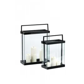 philippi Laterne LUXOR Edelstahl/Glas Schwarz