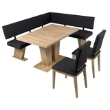 MSZ Design Eckbank Eckbankgruppe Essgruppe VERONA 181 x 150 cm Artisan Eiche