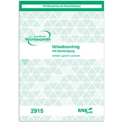 RNK-Verlag Urlaubsantrag Formularbuch 2915