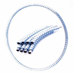 SHG Hula-Hoop-Reifen 8 teilig bis 94 cm, Edelstahlkern befüllbar 0,8 – 4 kg blau|weiß