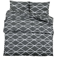VidaXL Bettwäsche-Set Grau 260x220 cm Baumwolle