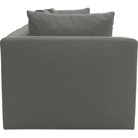 DOMO collection 3-Sitzer DOMO COLLECTION "Solskin, individuell erweiterbar/kombinierbar", grau (anthrazit), B:312cm H:80cm T:96cm, 100% solution dyed Acryl, Sofas, mit losen Kissen. Rücken- und Seitenteile als Stecksystem.