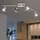 WOFI Spotleiste Deckenleuchte Deckenlampe Wohnzimmer leuchte bewegliche Spots 3 Stufen Dimmer, Metall, Led, Lxbxh 61x14x8, 7288.04.54.6000
