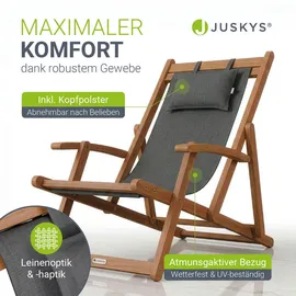 Juskys Sonnenliege Tavira 110 x 60 x 110 cm dunkelgrau