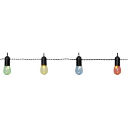 LED Partylichterkette - 16 kleine bunte Kugeln - L: 4,5m - schwarzes Kabel - out...