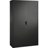 C+P Aktenschrank Omnispace mit Rollladen, 5 Ordnerhöhen, H1980xB1200xT420mm Schwarzgrau