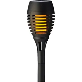 OEM Solar Fackel plastik Flacker-Effekt Ø7.5cm H.27cm schwarz 4 Stück