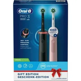 Oral B Pro 3 3900 + 2. Handstück Black-Rosegold Edition