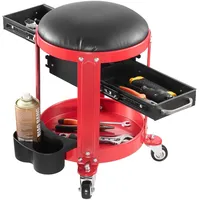 Vevor rollbarer Werkstatthocker Werkstattsitz (136 kg belastbar) Garagensitz Arbeitshocker,