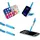 shop'n smile ideoon 4in1 Kugelschreiber mit LED-Lampe, Touchpen für Tablets & Handy-Ständer Funktion, 10er-Set Multifunktionsstift Schreibset für Büro, Alltag und Reise