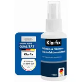 klarfix Hände- & Flächendesinfektionsmittel nach WHO-Rezeptur für Hand, Haut und Flächen I Ideal für unterwegs | Wirksam gegen Bakterien, Pilze & Vire...
