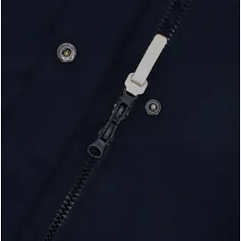 Dry Fashion Damen Funktionsmantel Leer mit abnehmbarer Kapuze - Taillierte Funktionsjacke wasserdicht und winddicht in Navy Größe 46 - 46