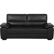 Beliani Sofa 3-Sitzer Vogar Kunstleder Schwarz