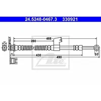 ATE 24.5248-0467.3 Bremsschlauch