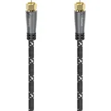 Hama SAT-Anschlusskabel F-Stecker - F-Stecker 1,5 m Schwarz/Grau