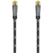 Hama SAT-Anschlusskabel F-Stecker - F-Stecker 1,5 m Schwarz/Grau