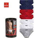 H.I.S. H.I.S »Unterhosen für Herren«, Gr. 7 St., bunt marine, rot, weiß, grau, meliert) Herren Slips Dose Sparpack im 7er Pack, Mehrfarbig, (XL, 7er Pack)