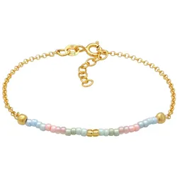 Elli Kinder Beads Kugeln Pastell 925 Silber goldfarben Damen 