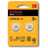 Kodak Max Lithium CR1632 Akku (2 Pack)