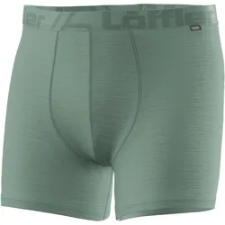 Löffler Funktionsunterwäsche Boxershort Merino Light (leicht, Temperaturregulierung) pinegrün Herren