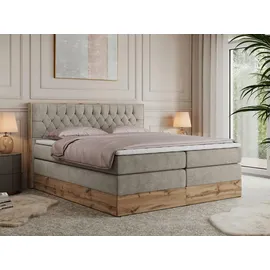 MKS Boxspringbett 160 x 200 cm H4 Beige