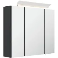Posseik Spiegelschrank inkl. Design LED-Lampe u. Glasböden 75 cm