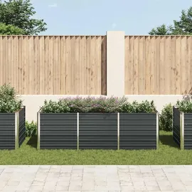 vidaXL Garten-Hochbeet verzinkter Stahl rechteckig 240 x 80 x 77 cm Anthrazit 