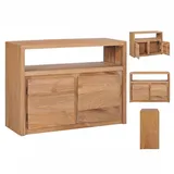 vidaXL Sideboard 80x30x60 cm Massivholz Teak