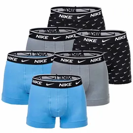 Nike Boxershorts 6er Pack Schwarz/Grau/Blau S