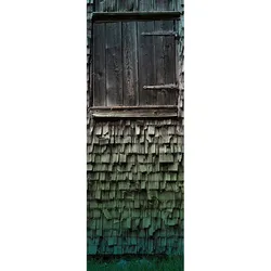 Fototapete ARCHITECTS PAPER "Chalet", blau (blau, braun, grau), B:1m L:2,8m, Vlies, Tapeten, Landhaus Tapete Fototapete Natur Panel 1,00m x 2,80m