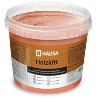 HAUSA Holzkitt 1 kg Mahagoni Holzspachtelmasse, Kitt für Holz, Holzspachtel/Füllmasse zum Reparieren von Holzschäden gebrauchsfertig ausgezeichnete Füllkraft schnelltrocknend rissbeständig