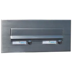 CD-3 Edelstahl Briefkasten Frontplatte mit 2 Tastern (160x350 mm)