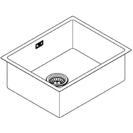 Grohe K700U rechts Einbauspüle Edelstahl Handbetätigung 550 x 450 mm