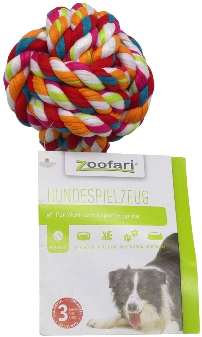 Zoofari Hundespielzeug Ball Spielzeug für Hunde Seilball lindert Langeweile K...